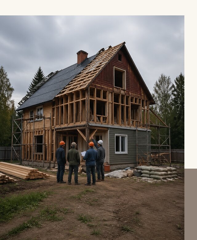 Реконструкция дачного дома в Сафонове под ключ с проектом