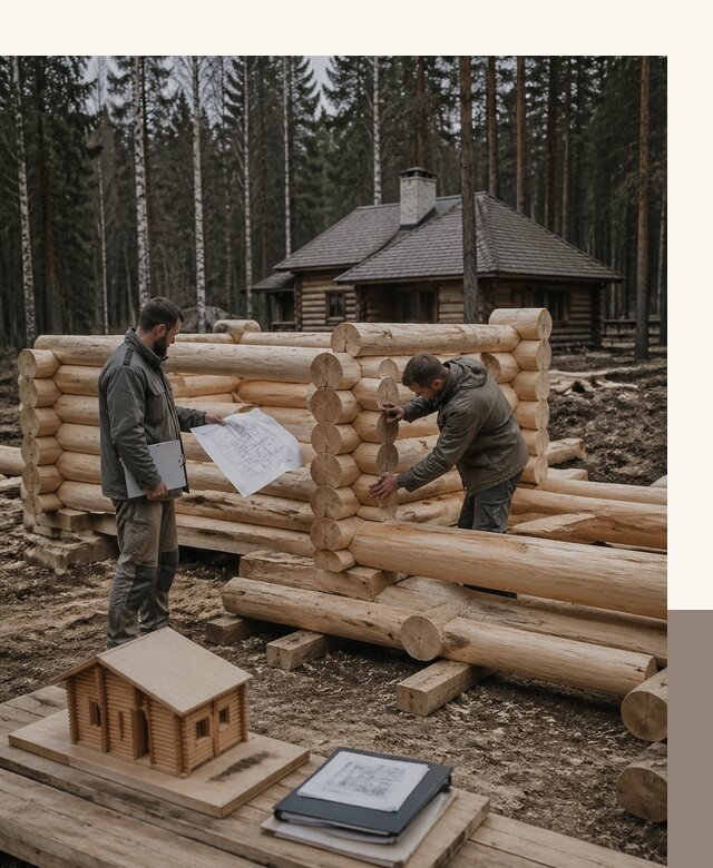 Проектирование и строительство домов из бревна в Сафонове